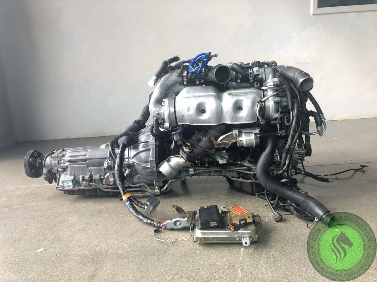 2JZGTE Non-VVTi Twin Turbo 3.0L Toyota 2JZ Engine with Automatic Transmission Complete Swap