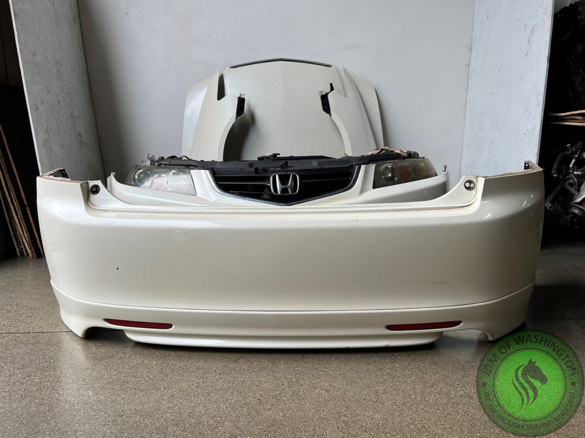 JDM 2004-2008 ACURA TSX COMPLETE WHITE FRONT END CONVERSION