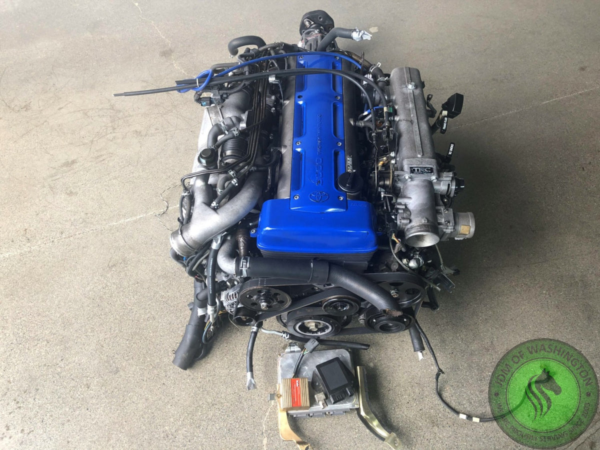 2JZGTE Non-VVTi Twin Turbo 3.0L Toyota 2JZ Engine with Automatic Transmission Complete Swap