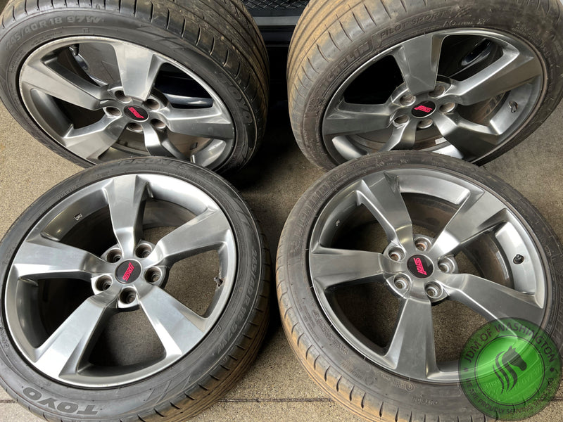 JDM 2008-2014 SUBARU IMPREZA STI 18x8.5J 4 RIMS AND TIRES OEM 5x114.3 MAGS